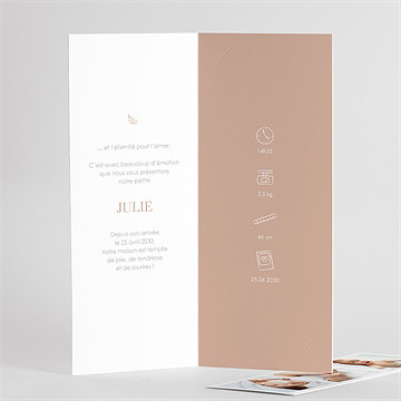 Faire-part naissance espiègle - Intérieur du faire-part 2