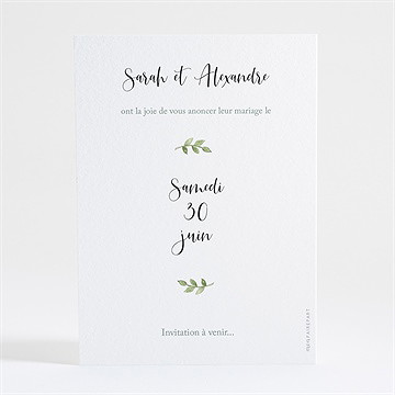 Save the Date mariage balade champetre - Dos de la carte