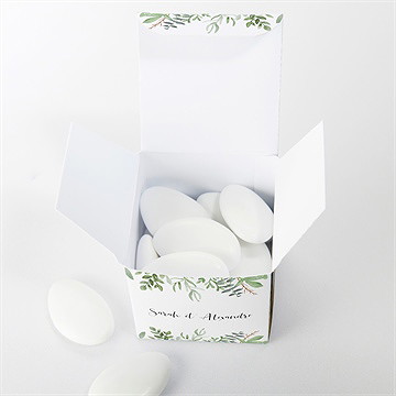 Boîte de dragées mariage balade champetre - Intérieur de la boîte