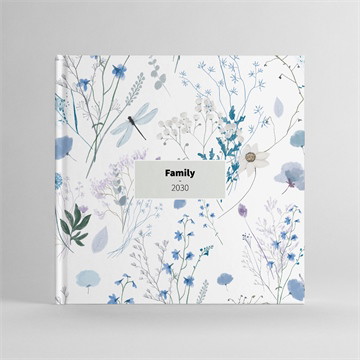 Album photos délicatesse bleue carré