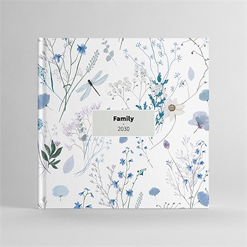 Album photos délicatesse bleue carré