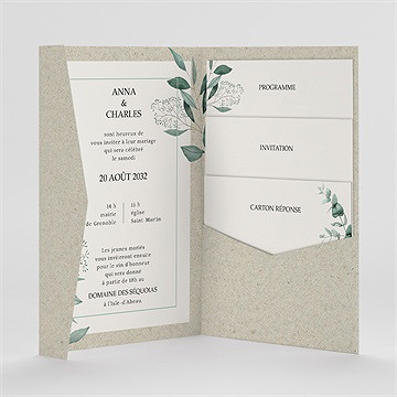 Faire-part mariage intimité - Intérieur du faire-part