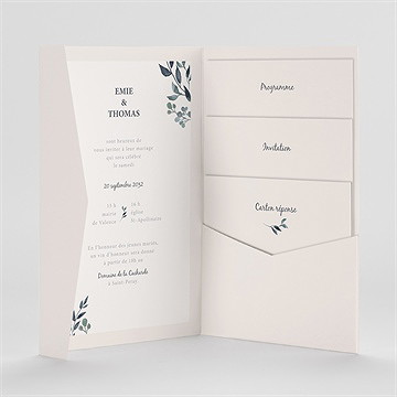 Faire-part mariage bel eclat - Intérieur du faire-part