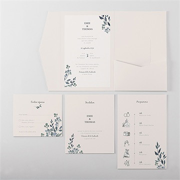 Faire-part mariage bel eclat - Vue d'ensemble intérieur