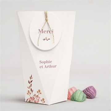 Boîte surprise mariage poésie cuivrée