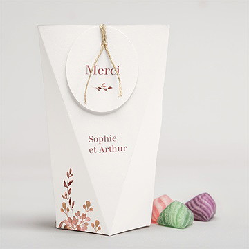 Boîte surprise mariage poésie cuivrée