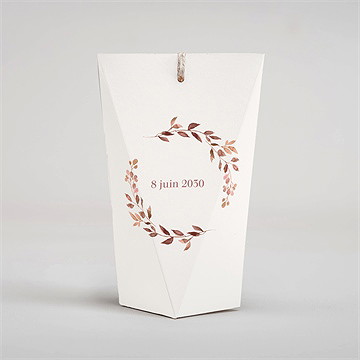 Boîte surprise mariage poésie cuivrée - Dos de la boîte