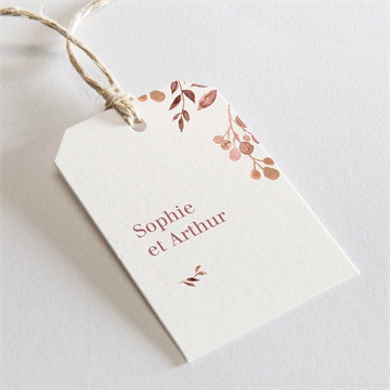 Etiquette mariage poésie cuivrée