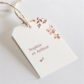 Etiquette mariage poésie cuivrée