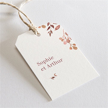 Etiquette mariage poésie cuivrée