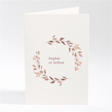 Menu mariage poésie cuivrée