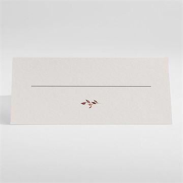 Marque-place mariage poésie cuivrée - Dos du marque-place