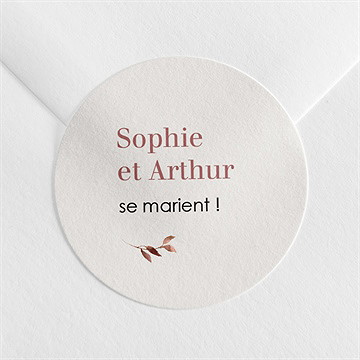 Sticker mariage poésie cuivrée