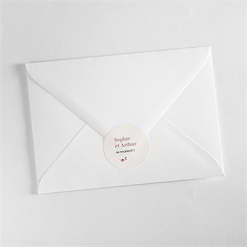 Sticker mariage poésie cuivrée - Mise en situation