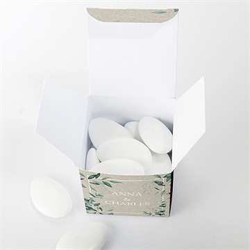 Boîte de dragées mariage intimité - Dessus de la boîte