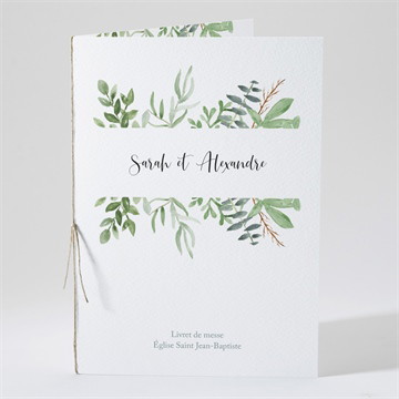 Livret de messe mariage balade champetre