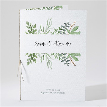 Livret de messe mariage balade champetre