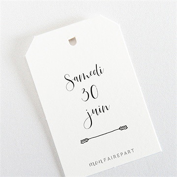 Etiquette mariage balade champetre - Dos de l'étiquette