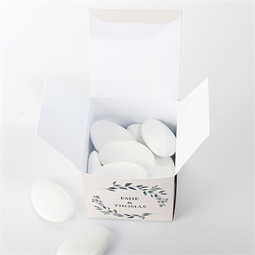 Boîte de dragées mariage bel eclat - Intérieur de la boîte