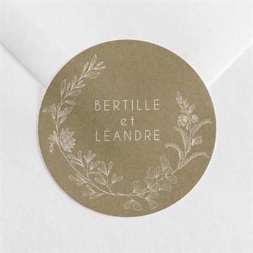 Sticker mariage festivités plié portrait