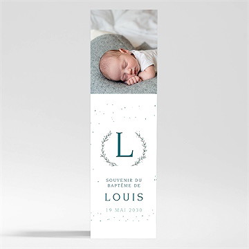 Signet baptême initiale argentée magnet