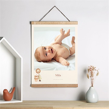 Affiche naissance eclatant - Mise en situation