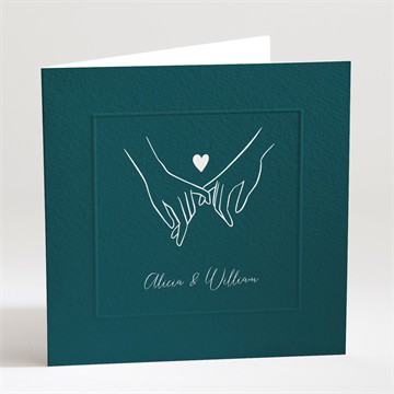 Carte pliée gaufrage