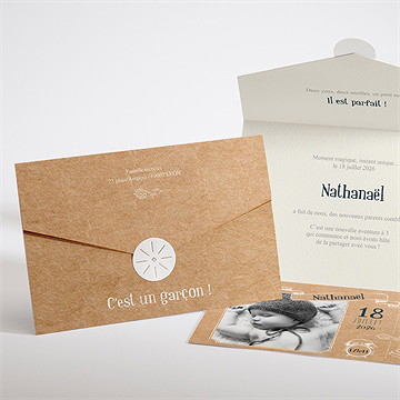 Faire-part naissance on vous présente enveloppe