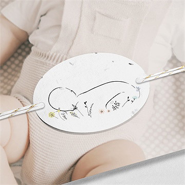 Faire-part naissance présentation ensemencé - Détail du faire-part