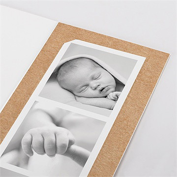 Faire-part naissance on vous présente photomaton - Détail du faire-part