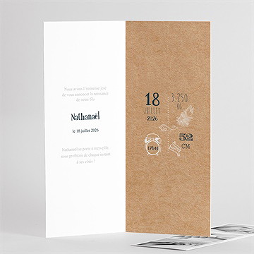 Faire-part naissance on vous présente photomaton - Intérieur du faire-part