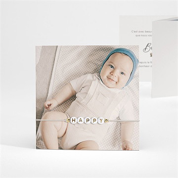 Faire-part naissance présentation bracelet