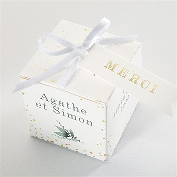 Boîte de dragées mariage l'absolu - Dessus de la boîte