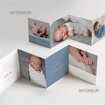 Faire-part naissance moderne et tendance bracelet - Intérieur du faire-part