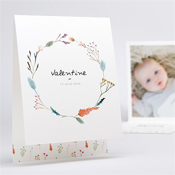 Faire-part naissance poésie pli décalé