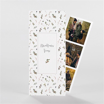 Carte de voeux jolies feuilles