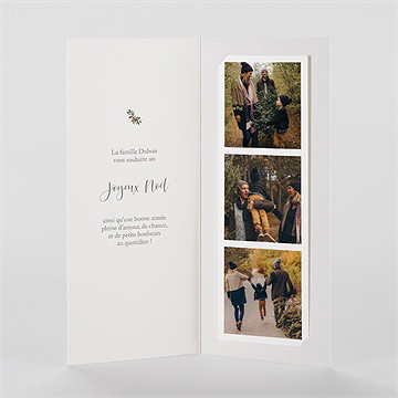 Carte de voeux jolies feuilles - Intérieur de la carte