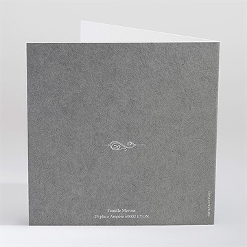 Faire-part naissance touche vintage plié - Dos du faire-part