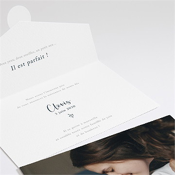 Faire-part naissance pêle mêle enveloppe - Détail du faire-part