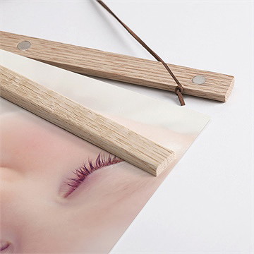 Affiche naissance poésie enfantine - Détail des supports en bois