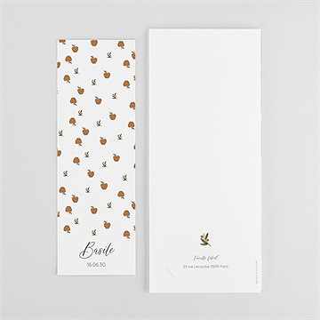 Faire-part naissance présentation photomaton - Dos du faire-part