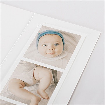 Faire-part naissance présentation photomaton - Détail du faire-part