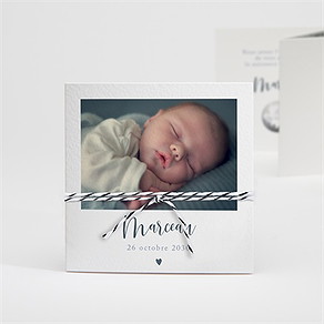 Faire-part naissance notre petit coeur à gratter