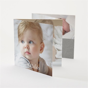 Faire-part naissance touche vintage à gratter