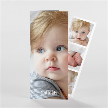 Faire-part naissance touche vintage photomaton