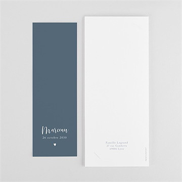 Faire-part naissance notre petit coeur photomaton - Dos du faire-part