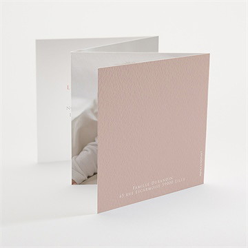 Faire-part naissance belle initiale accordéon - Dos du faire-part