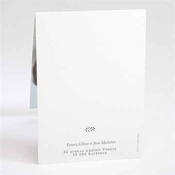 Faire-part naissance dans sa couronne pli décalé - Dos du faire-part