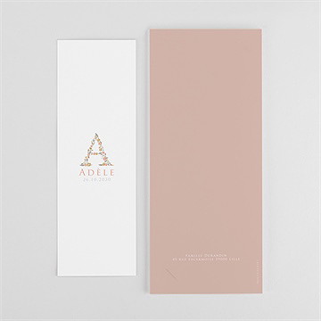 Faire-part naissance belle initiale photomaton - Dos du faire-part