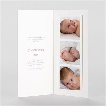 Faire-part naissance ma présentation photomaton - Intérieur du faire-part